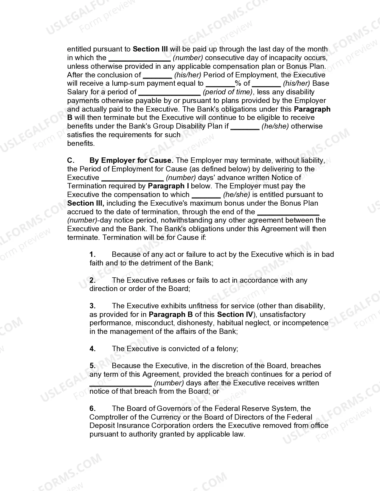 Preview Employment Agreement of Executive