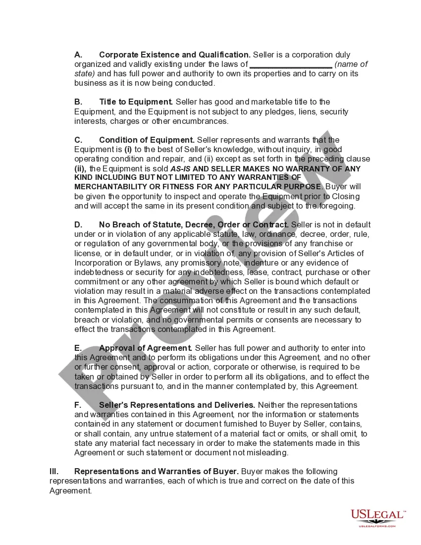 Get Agreement for Sale of Computer Hardware and Equipment Preview Agreement for Sale of Computer Hardware and Equipment