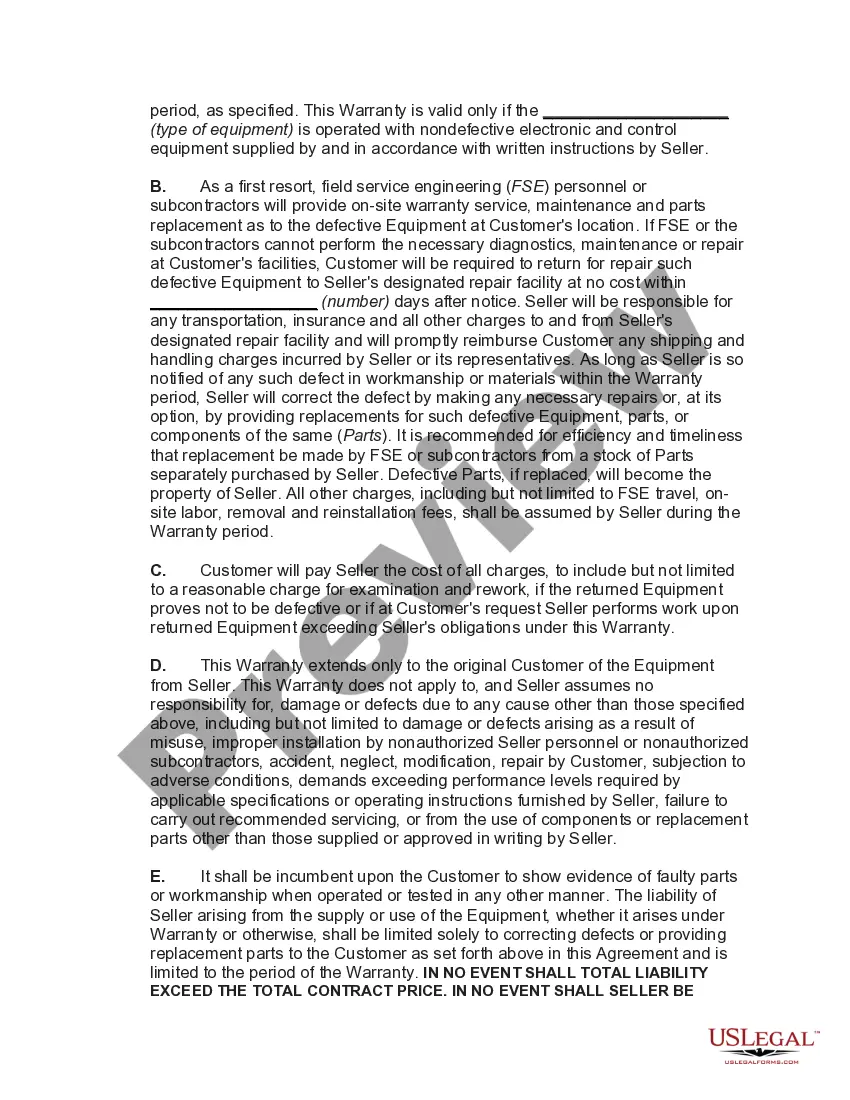 Get Agreement for Sale of Equipment and Related Software Preview Agreement for Sale of Equipment and Related Software