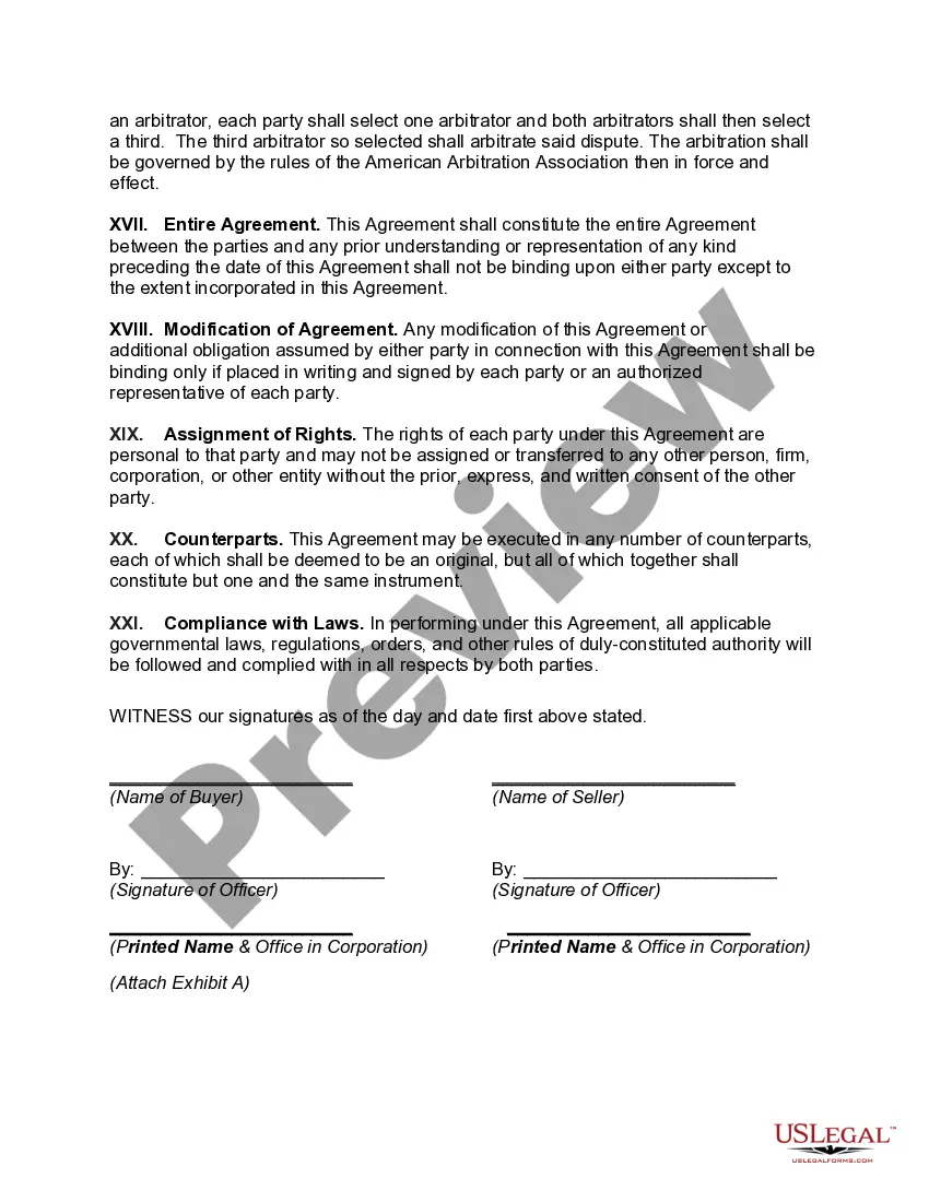 Preview Agreement for Sale of Goods with Adjustment in Purchase Price Pursuant to UCC 2-204