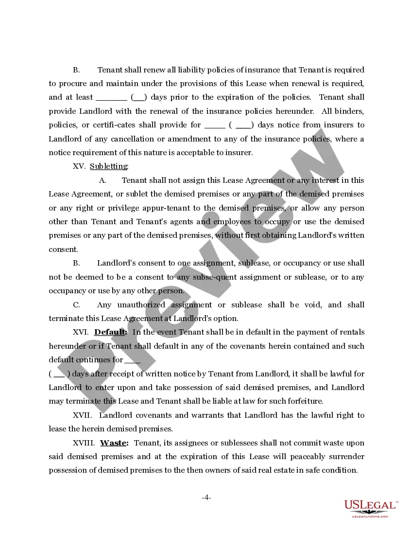 Get Sample Lease for Dance or other Studio Preview Sample Lease for Dance or other Studio