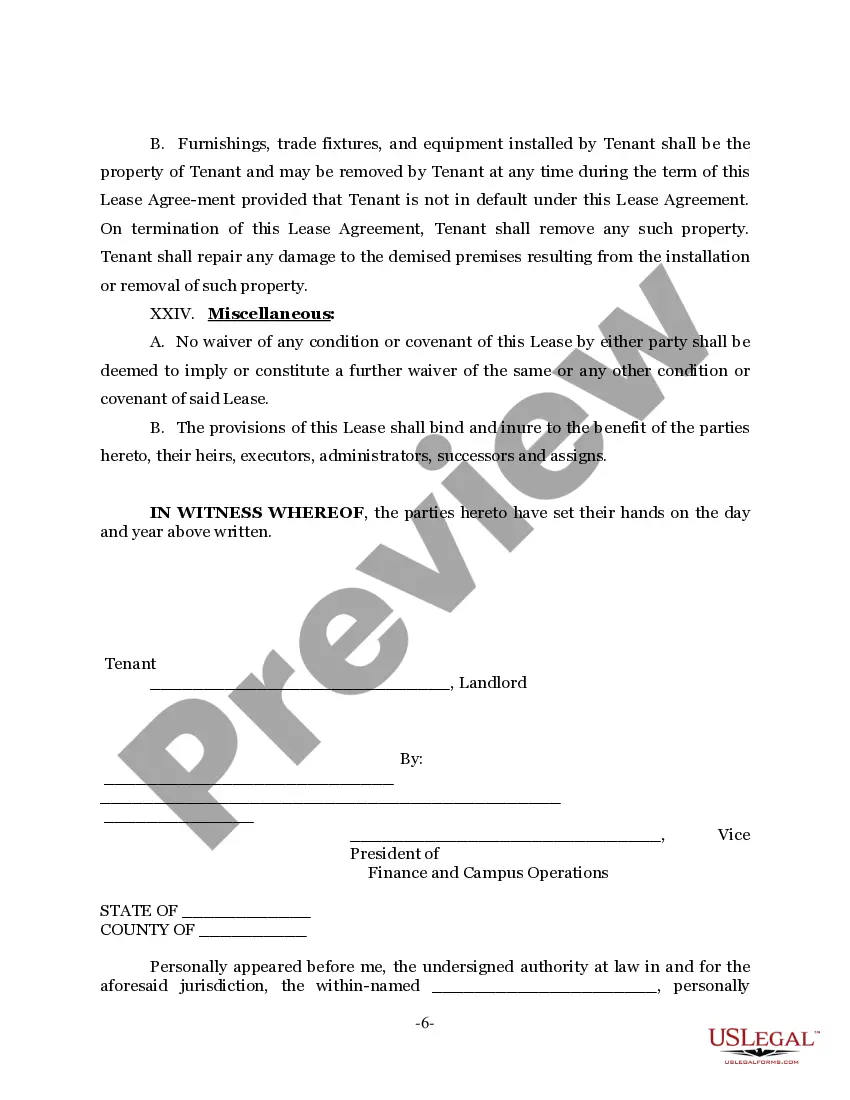 Get Sample Lease for Dance or other Studio Preview Sample Lease for Dance or other Studio