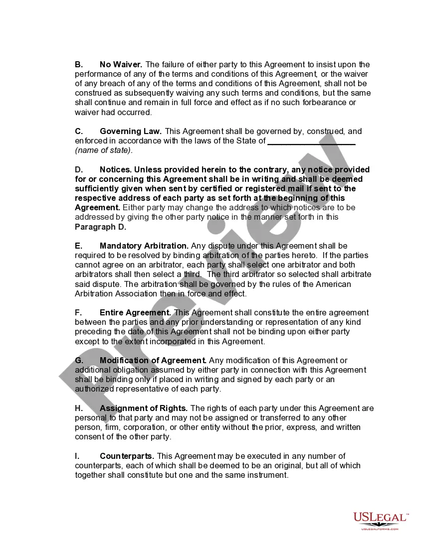 Preview Lease of Equipment and Furniture as Personal Property