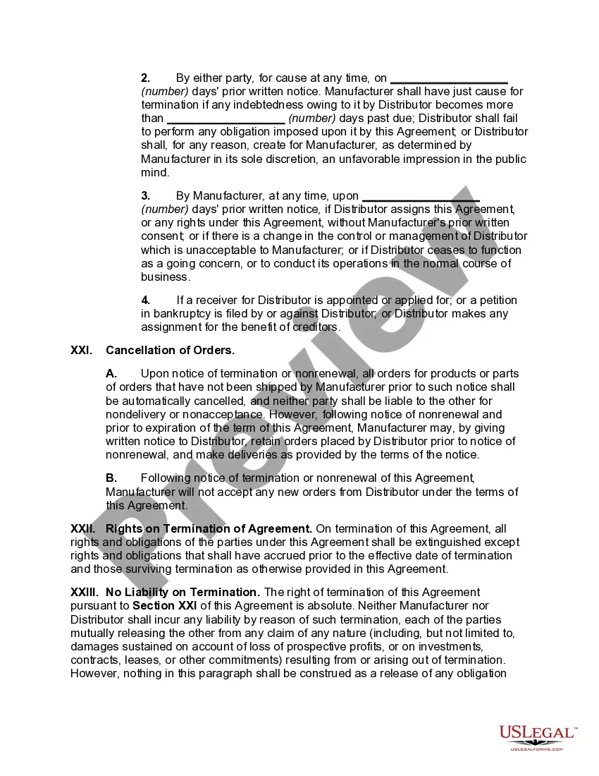 Preview Nonexclusive Distributorship Agreement