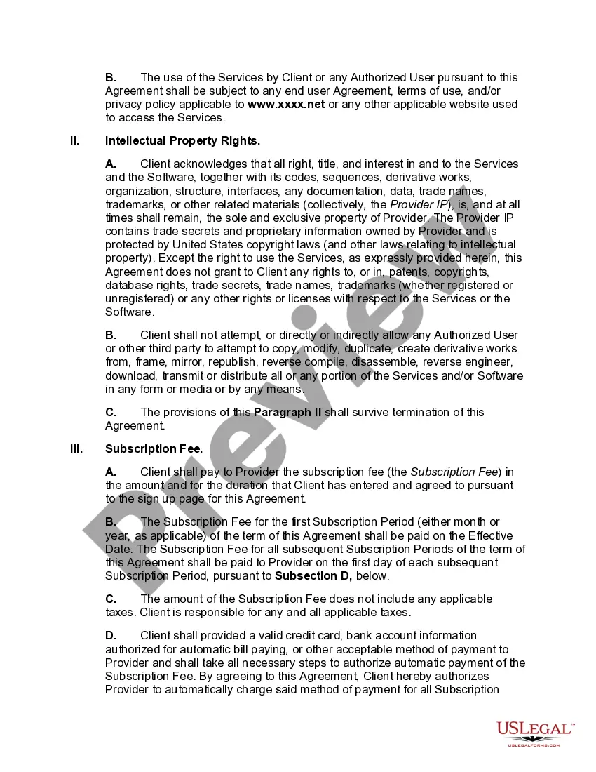 Get Software Subscription Service Agreement Preview Software Subscription Service Agreement