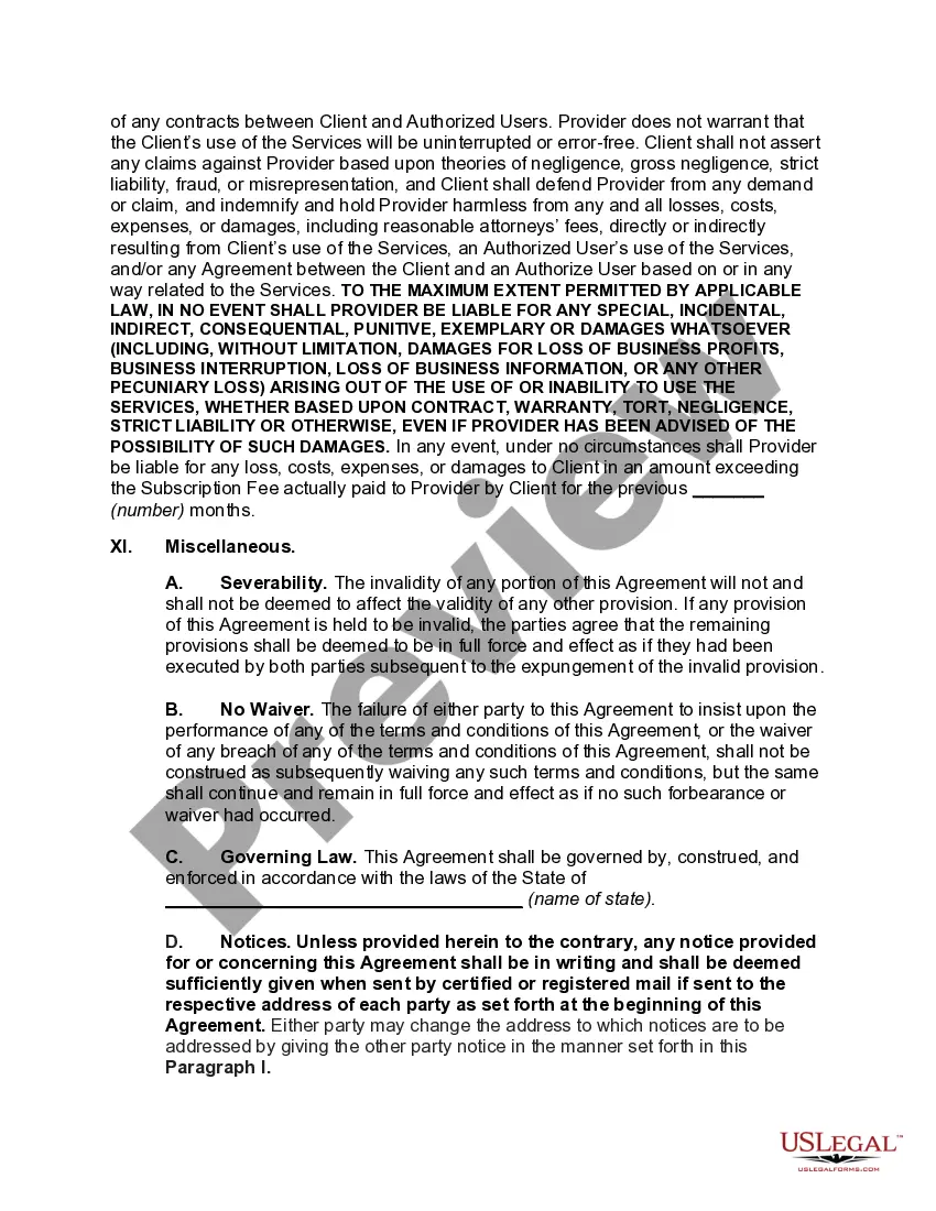 Get Software Subscription Service Agreement Preview Software Subscription Service Agreement