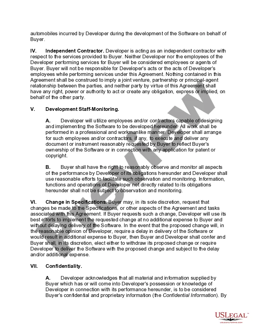 Get Software Development Agreement Preview Software Development Agreement
