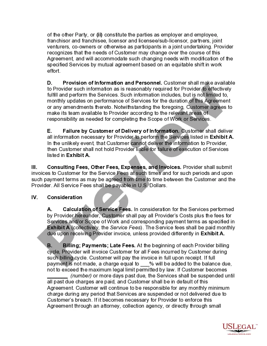 Preview Digital Marketing Service Agreement Terms