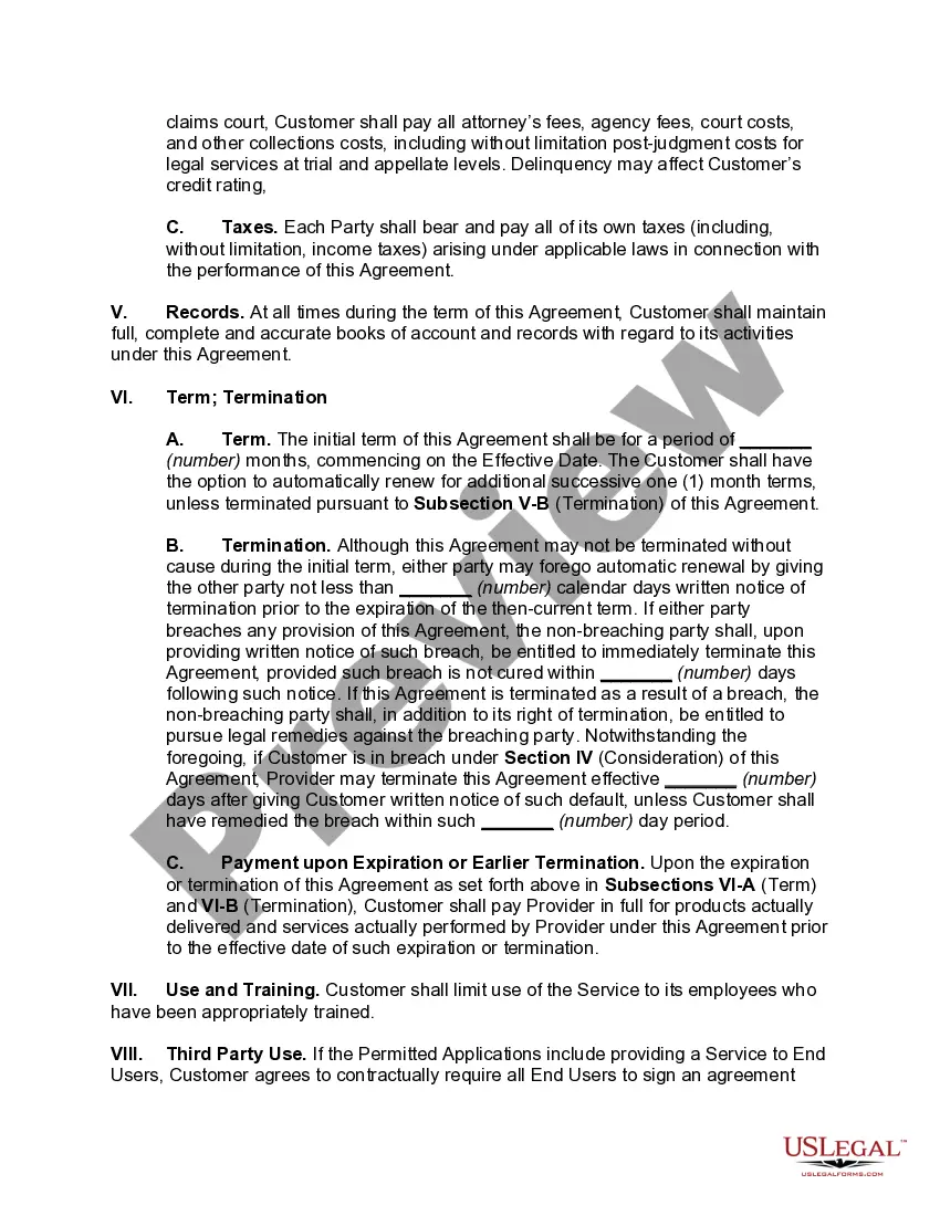 Preview Digital Marketing Service Agreement Terms