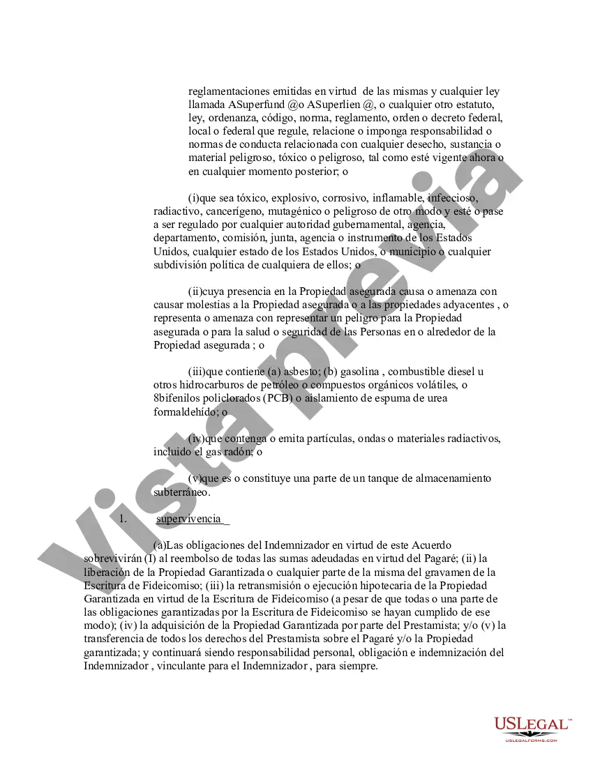 Preview Ejemplo de Acuerdo de Indemnización Ambiental