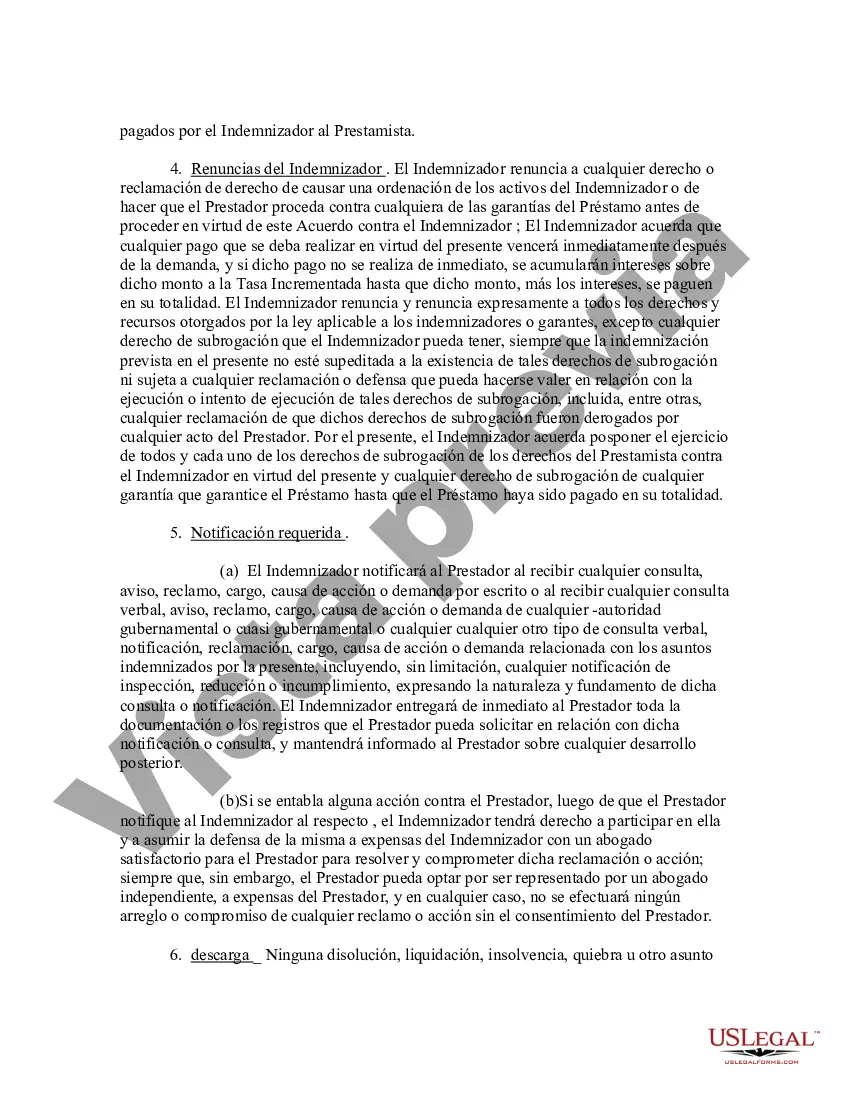 Preview Ejemplo de Acuerdo de Indemnización Ambiental