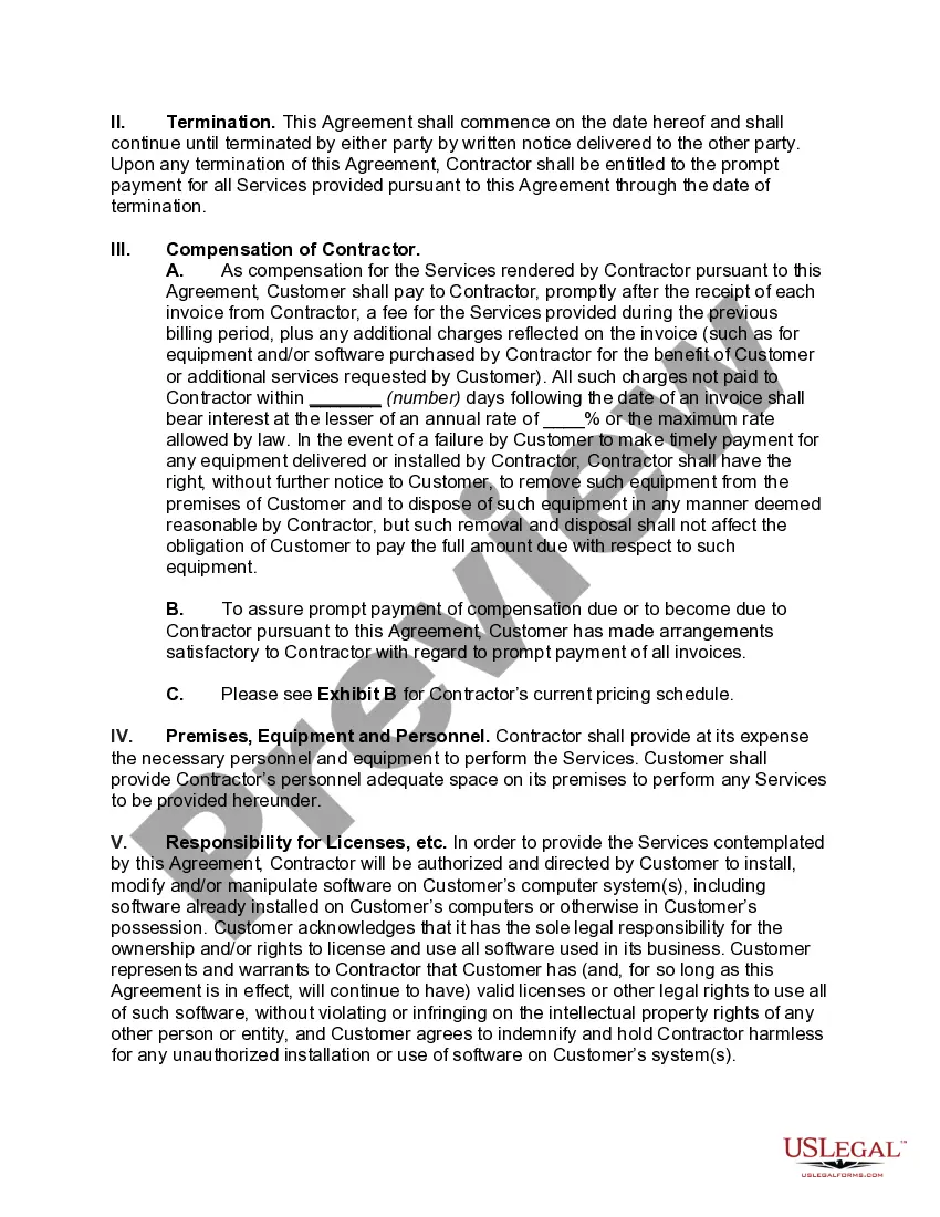 Preview Computer Services Agreement