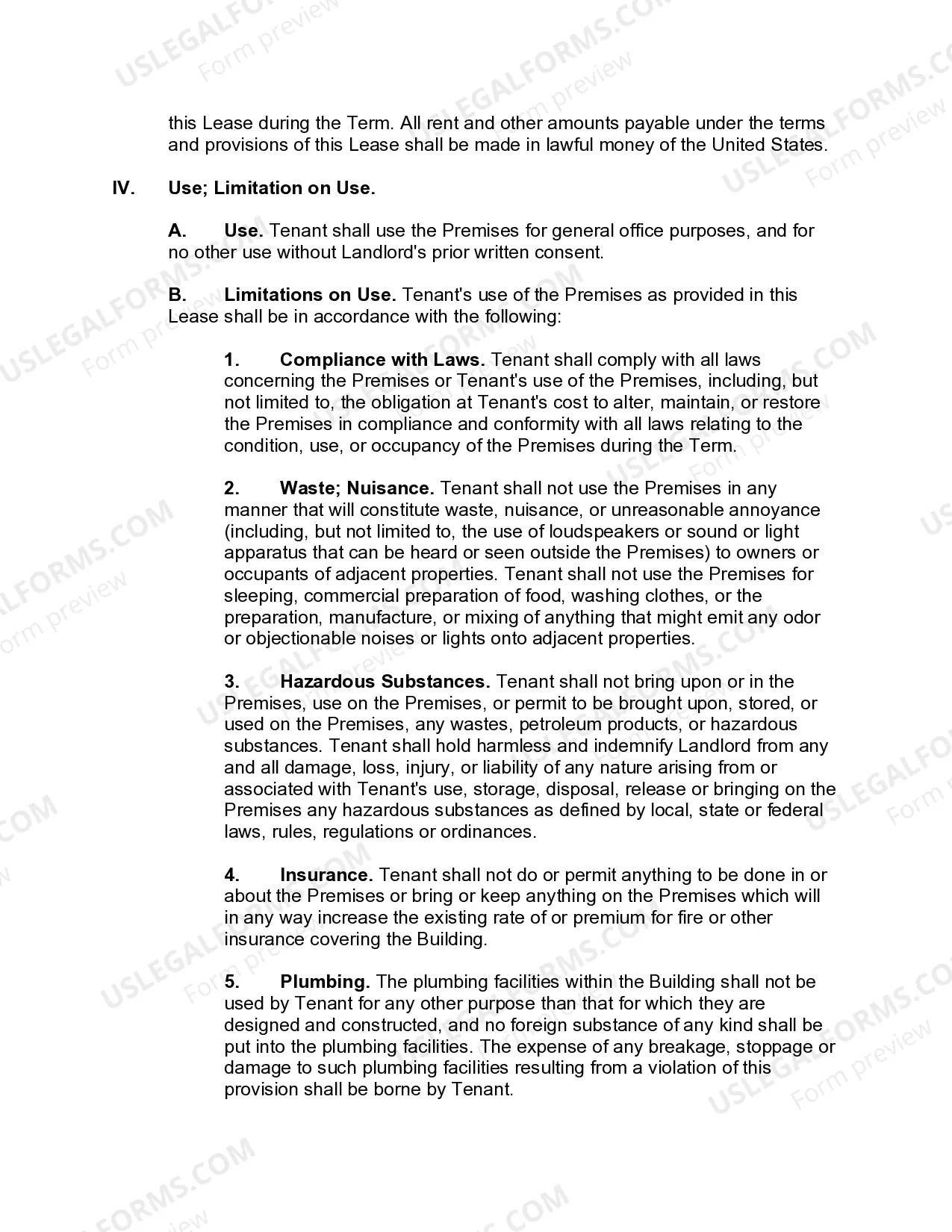 Preview Lease of Commercial Building in Office Park