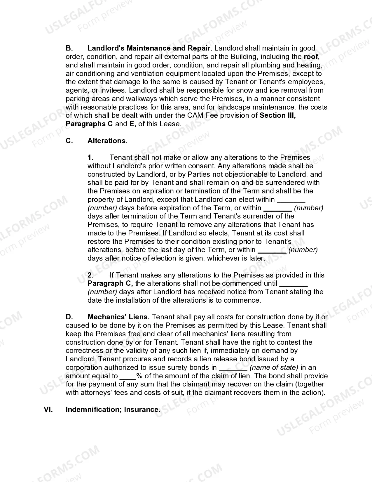 Preview Lease of Commercial Building in Office Park