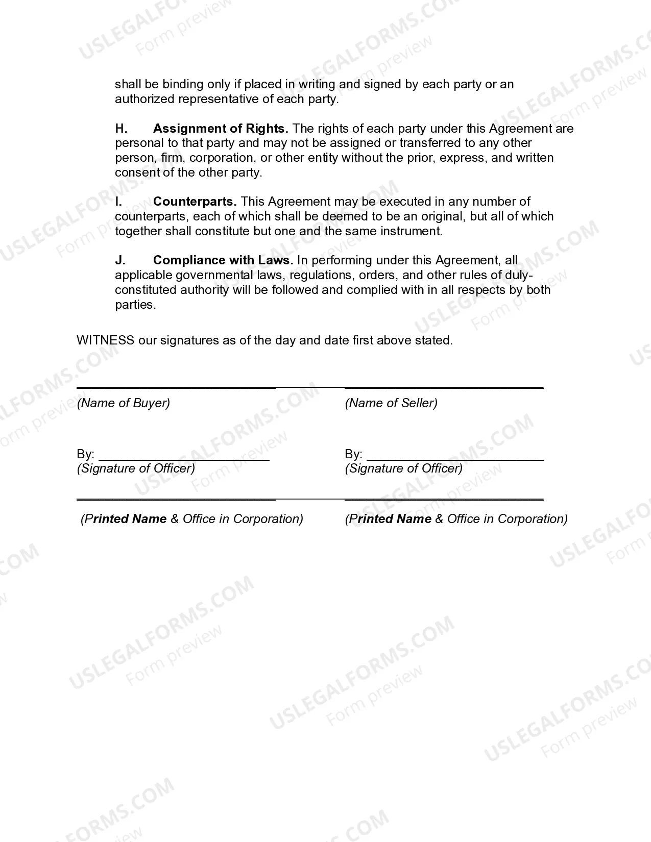 Preview Master Sales Agreement of Equipment