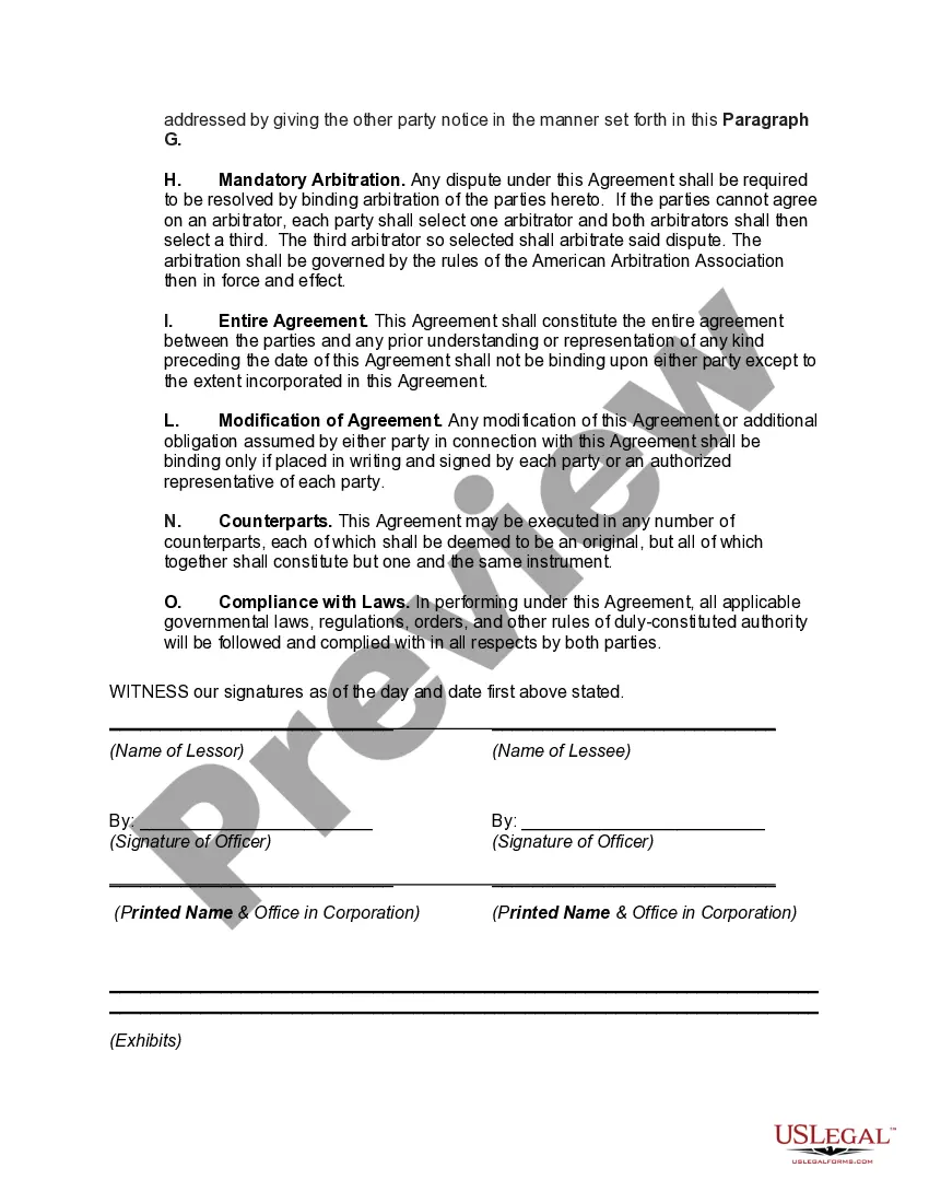 Get Net Lease of Equipment as Personal Property with Option to Purchase Preview Net Lease of Equipment as Personal Property with Option to Purchase