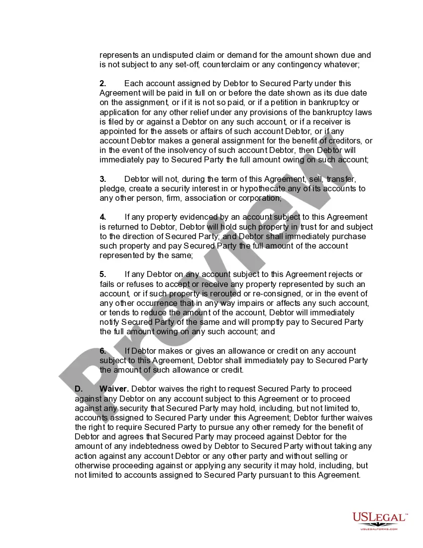 Get Security Agreement in Accounts Receivable and General Intangibles Preview Security Agreement in Accounts Receivable and General Intangibles