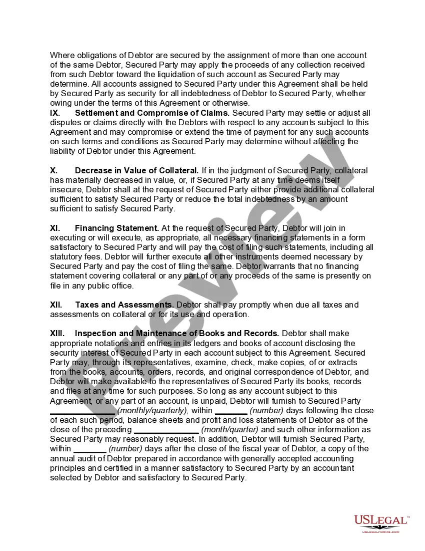 Get Security Agreement in Accounts Receivable and General Intangibles Preview Security Agreement in Accounts Receivable and General Intangibles