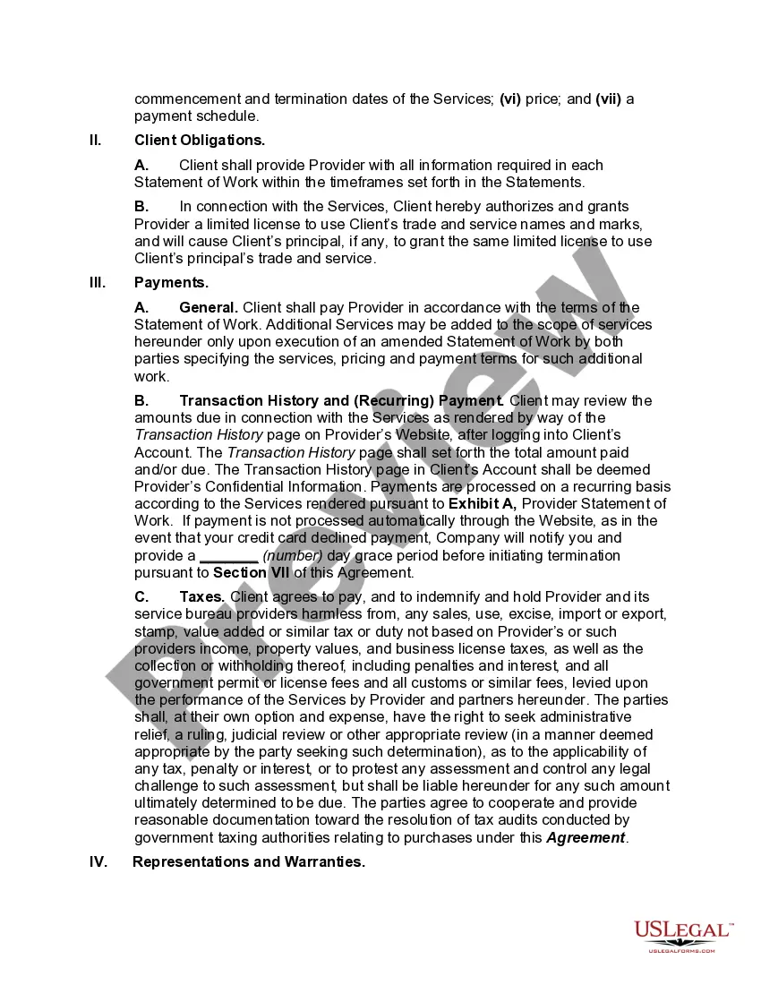 Preview Internet Marketing and Sales Agreement