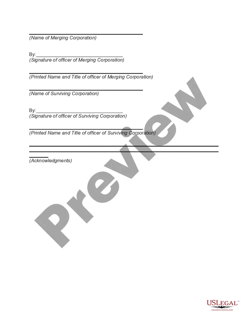 Get Plan of Merger with Conversion of Outstanding Shares by Payment in Cash to Shareholders of Merging Corporation Preview Plan of Merger with Conversion of Outstanding Shares by Payment in Cash to Shareholders of Merging Corporation