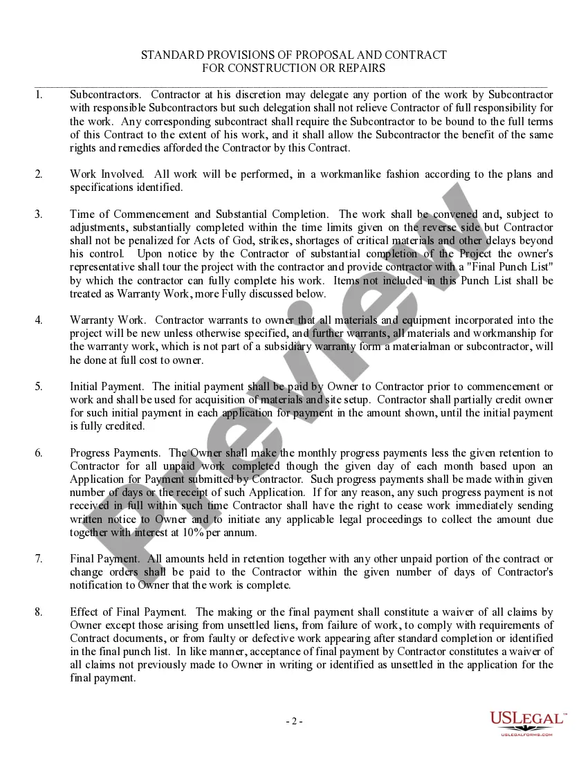 Preview Bid form for Construction of Building