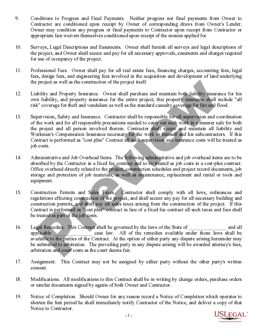 Preview Bid form for Construction of Building
