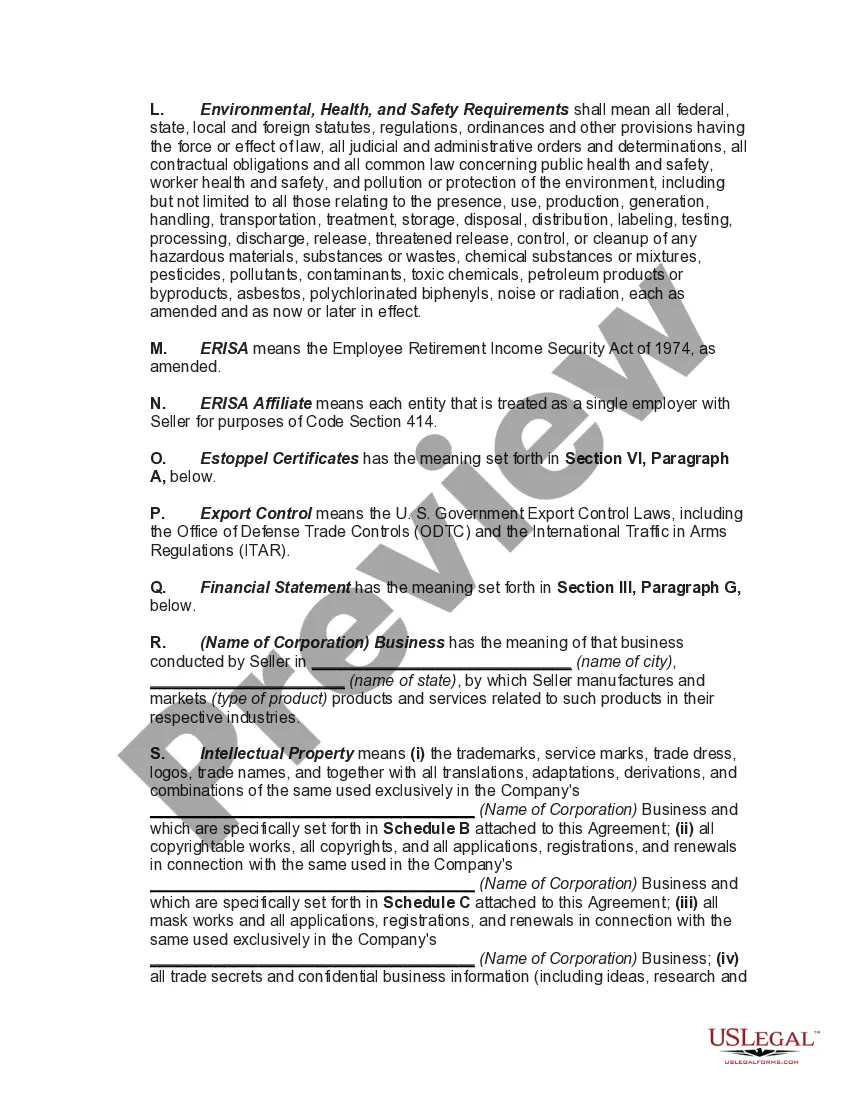 Preview Acquisition of S Corporation (Stock Purchase Agreement) -- Seller is Sole Owner of all Shares of Corporation