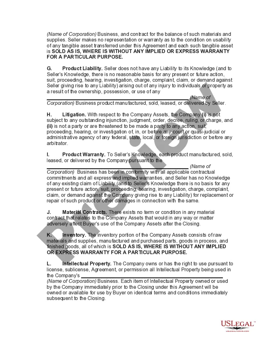 Preview Acquisition of S Corporation (Stock Purchase Agreement) -- Seller is Sole Owner of all Shares of Corporation