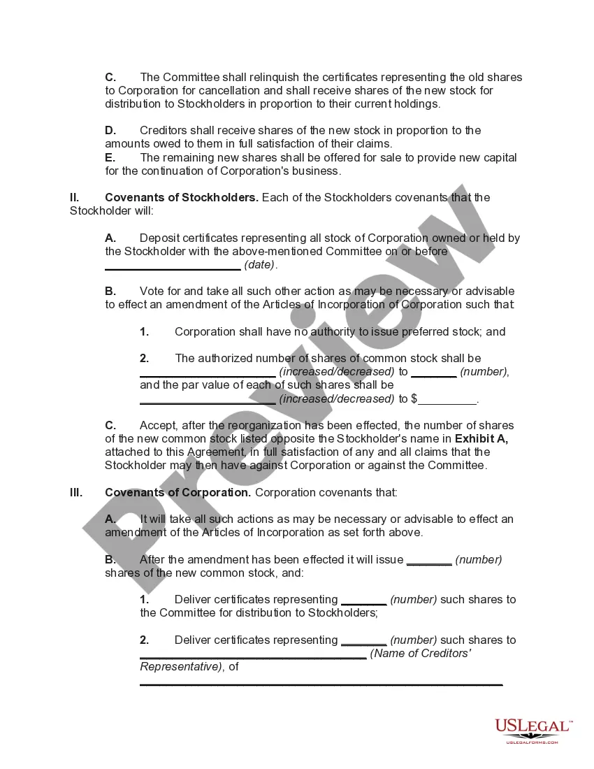 Preview Recapitalization Agreement