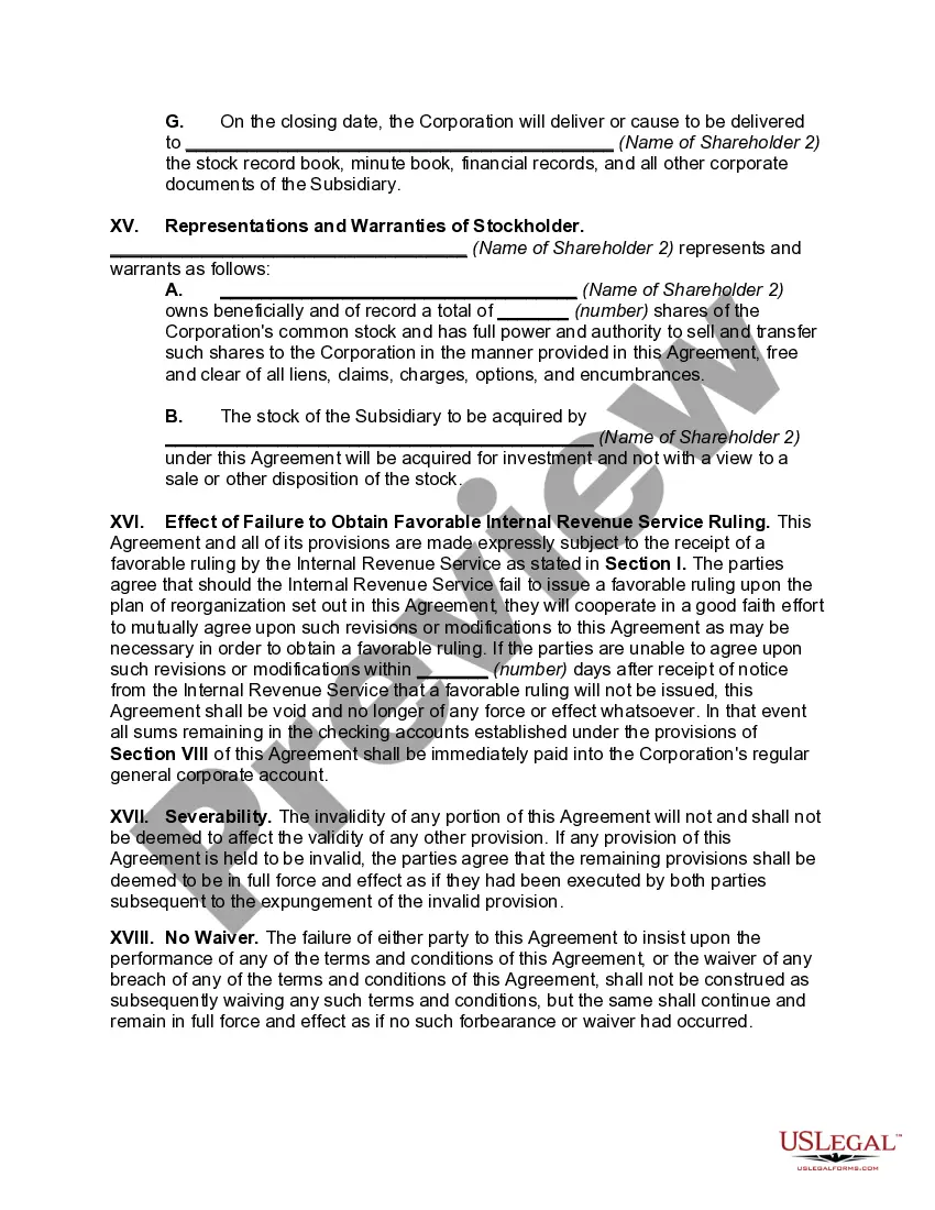 Get Agreement for the Transfer of Assets to New, Controlled Corporation (Type D Reorganization) -- Split-off Preview Agreement for the Transfer of Assets to New, Controlled Corporation (Type D Reorganization) -- Split-off