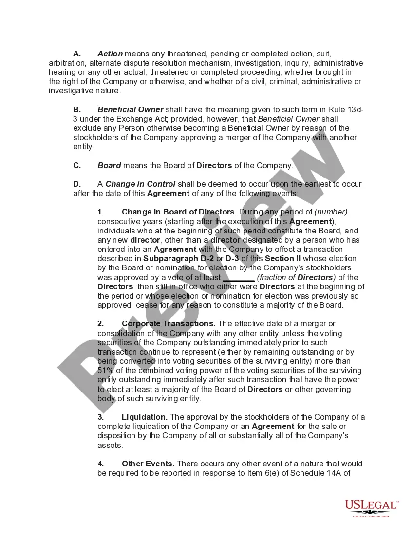 Preview Director's indemnification Agreement Regarding a Publicly Held Corporation