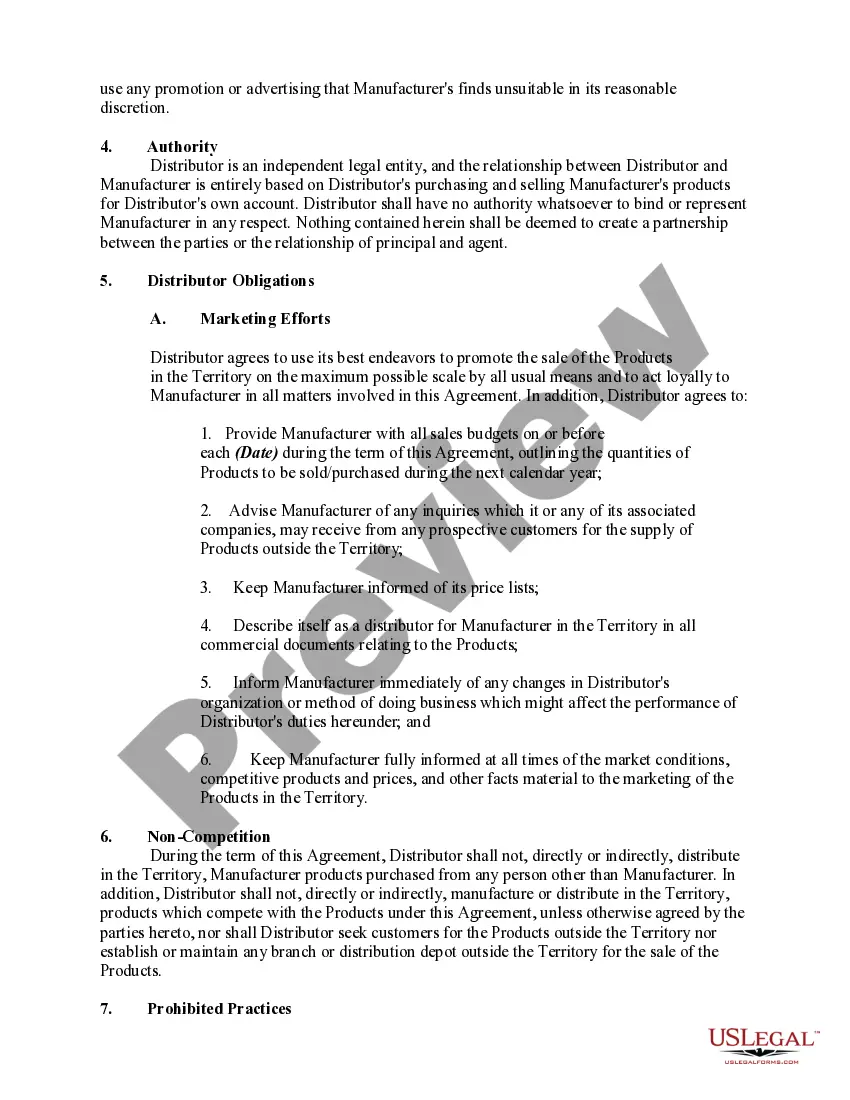 Preview Distributorship and Marketing Consultant Agreement