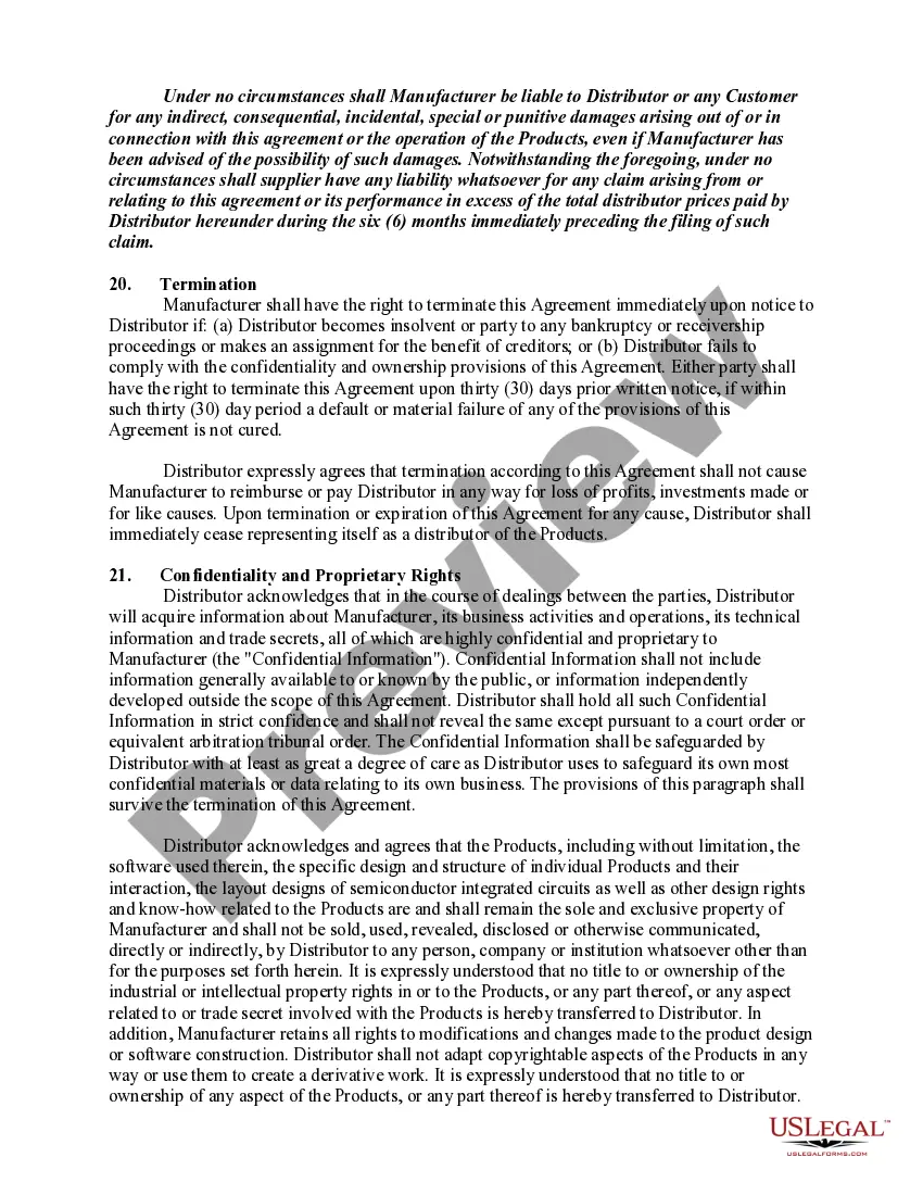 Preview Distributorship and Marketing Consultant Agreement