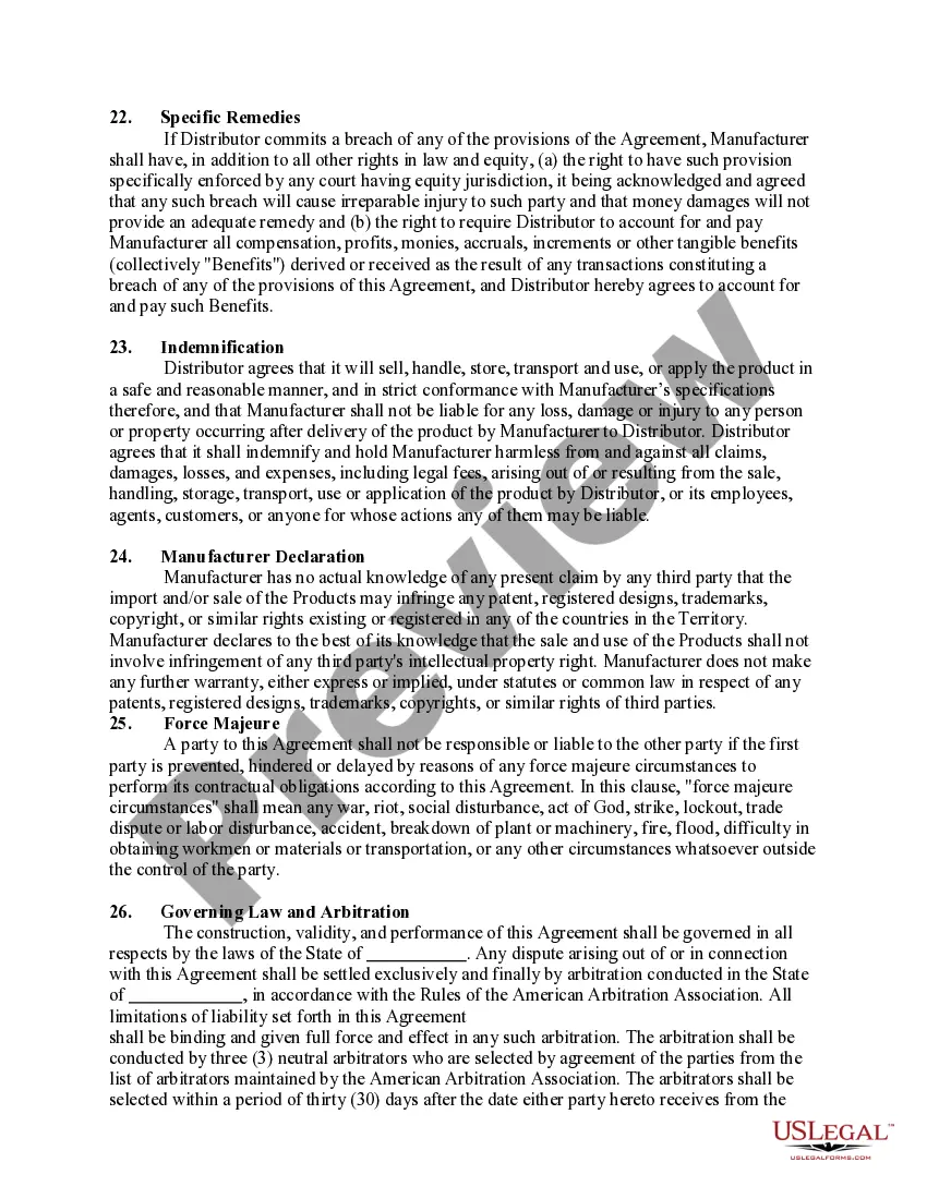 Preview Distributorship and Marketing Consultant Agreement