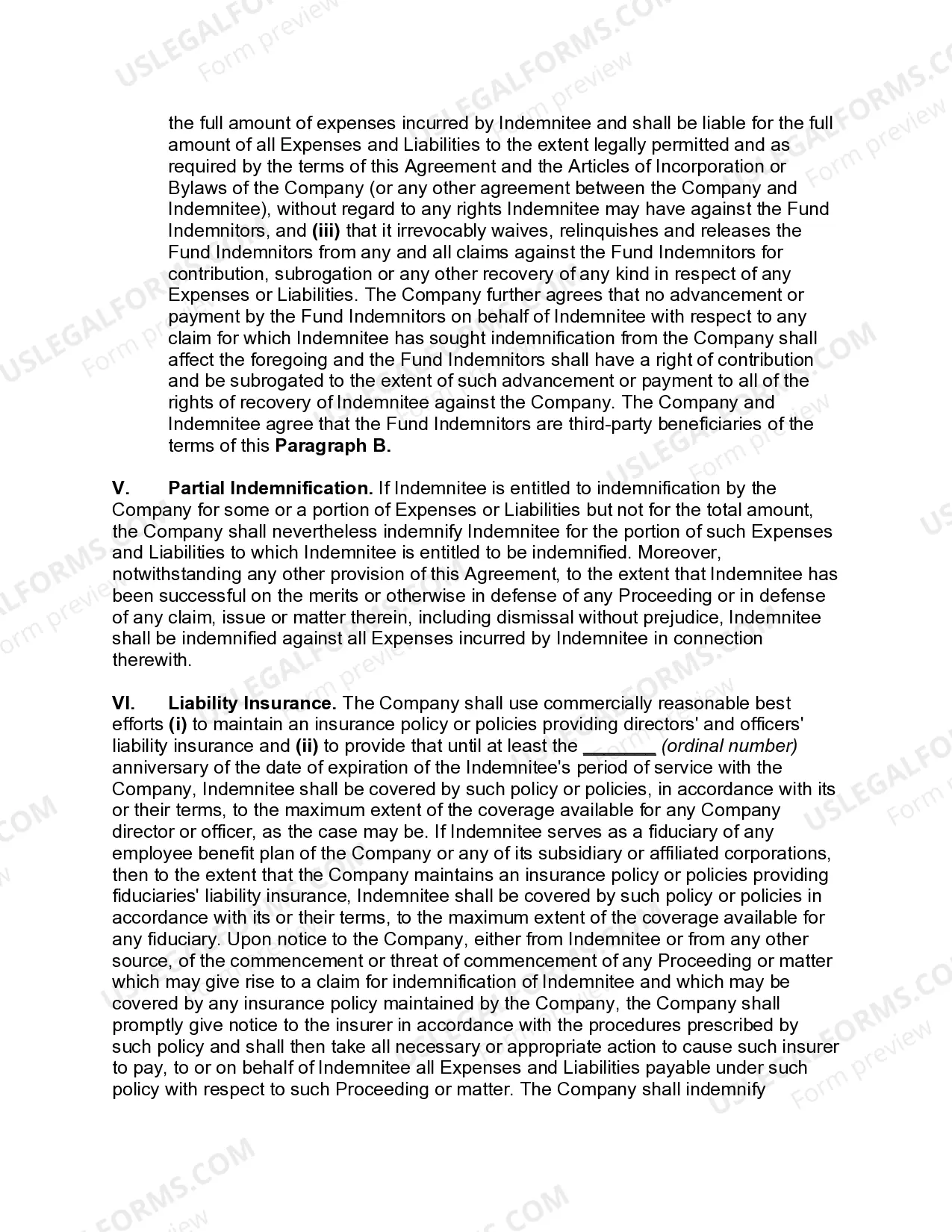 Preview Director's indemnification Agreement of Publicly Held Corporation Indemnifying Director and His or Her Spouse