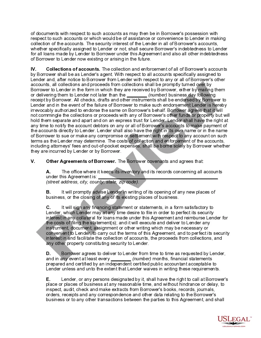 Get Accounts Receivable Security Agreement Preview Accounts Receivable Security Agreement