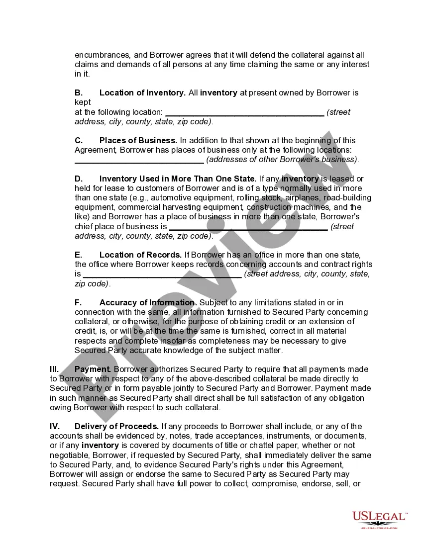 Get Security Agreement in Accounts, Contract Rights, and Inventory Preview Security Agreement in Accounts, Contract Rights, and Inventory