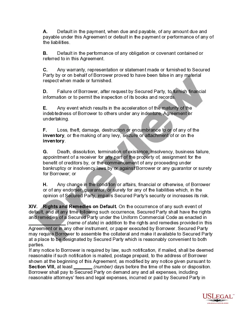 Get Security Agreement in Accounts, Contract Rights, and Inventory Preview Security Agreement in Accounts, Contract Rights, and Inventory