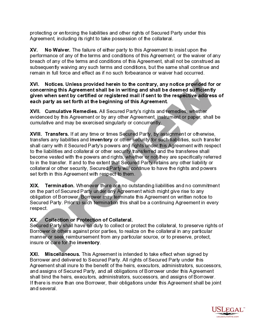 Get Security Agreement in Accounts, Contract Rights, and Inventory Preview Security Agreement in Accounts, Contract Rights, and Inventory