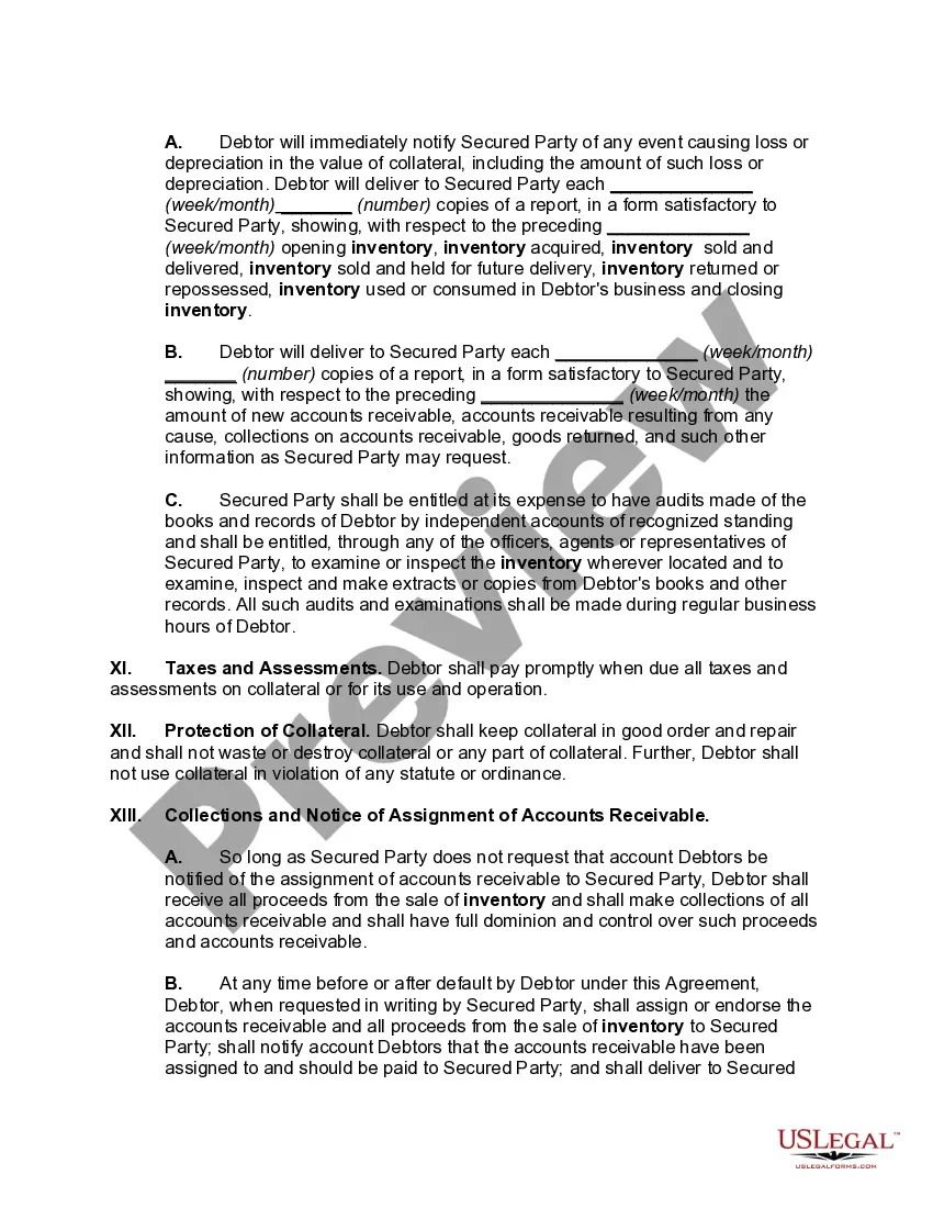 Get Security Agreement Covering Inventory, Accounts Receivable and Equipment Preview Security Agreement Covering Inventory, Accounts Receivable and Equipment
