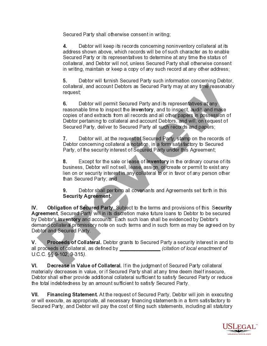 Get Security Agreement in Inventory, Accounts Receivable, Chattel Paper, and Instruments Preview Security Agreement in Inventory, Accounts Receivable, Chattel Paper, and Instruments