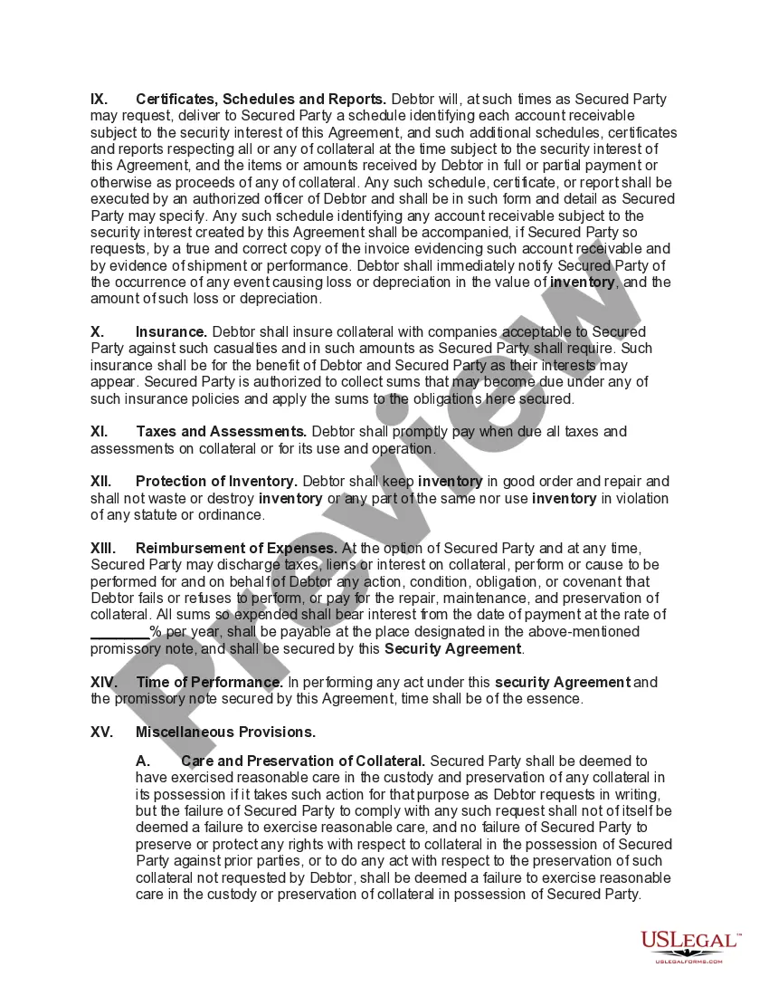 Get Security Agreement in Inventory, Accounts Receivable, Chattel Paper, and Instruments Preview Security Agreement in Inventory, Accounts Receivable, Chattel Paper, and Instruments