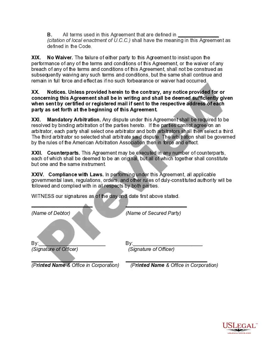 Get Security Agreement in Inventory, Accounts Receivable, Chattel Paper, and Instruments Preview Security Agreement in Inventory, Accounts Receivable, Chattel Paper, and Instruments