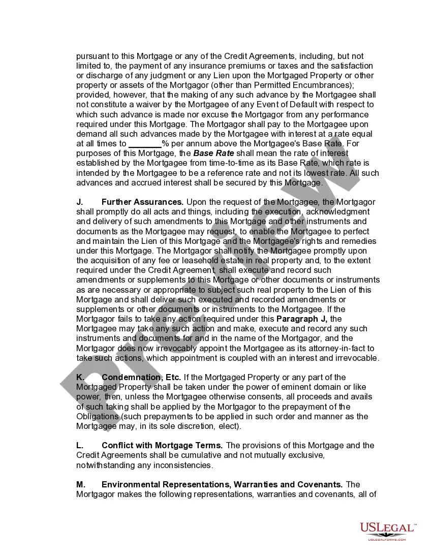 Preview Mortgage, Assignment of Rents and Profits, and Fixture Financing Statement Securing Revolving Line of Credit