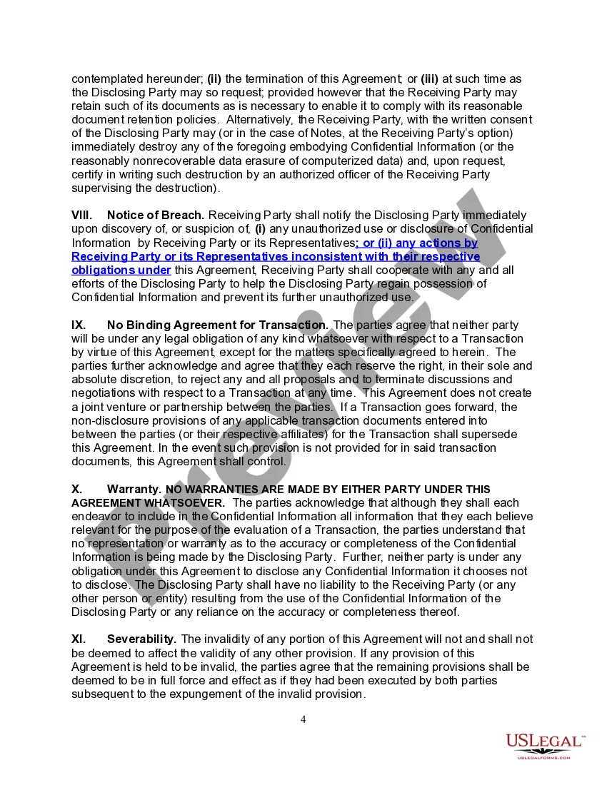 Get Agreement Not to Disclose Information During Negotiations Preview Agreement Not to Disclose Information During Negotiations