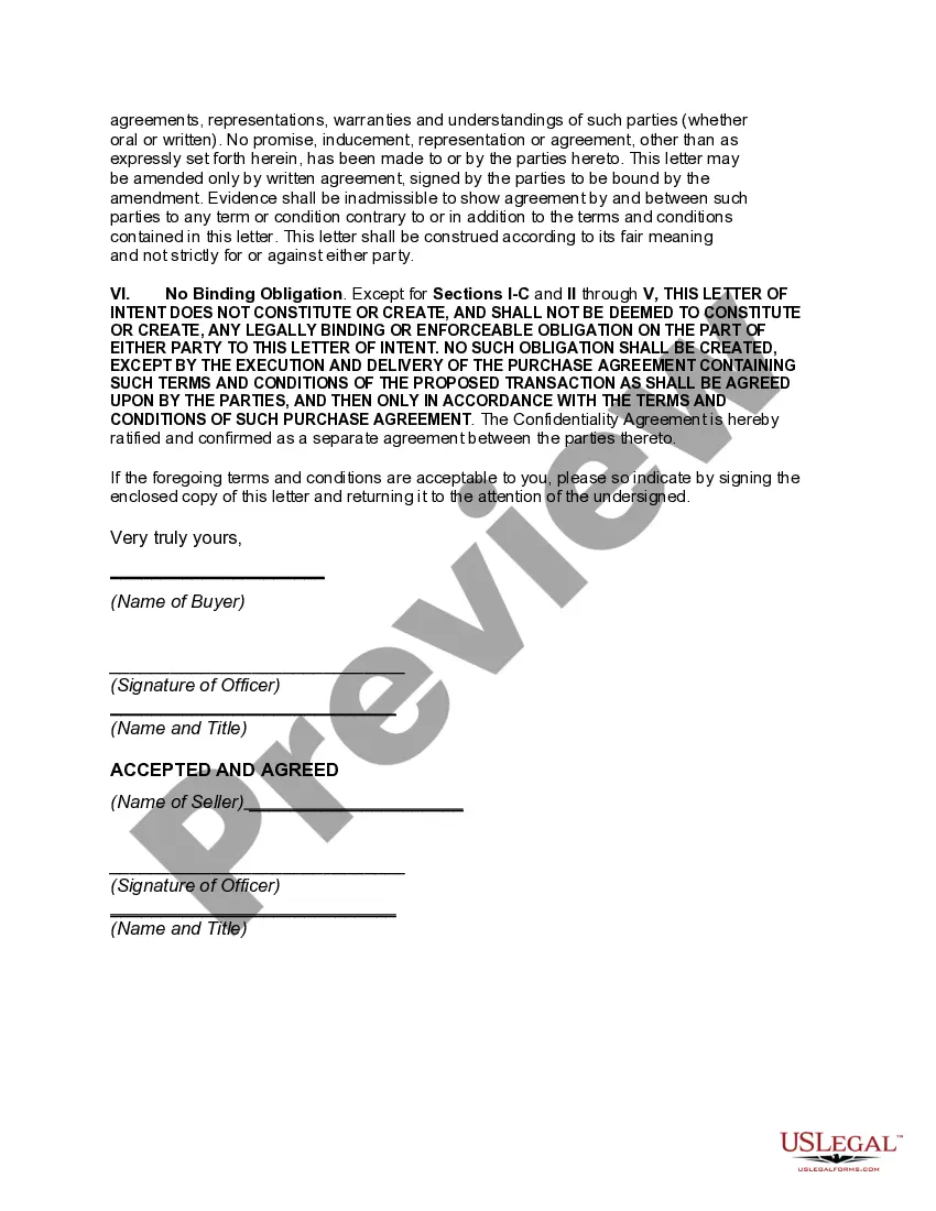 Get Letter of Intent to Purchase a Business by Means of an Asset Purchase Agreement Preview Letter of Intent to Purchase a Business by Means of an Asset Purchase Agreement