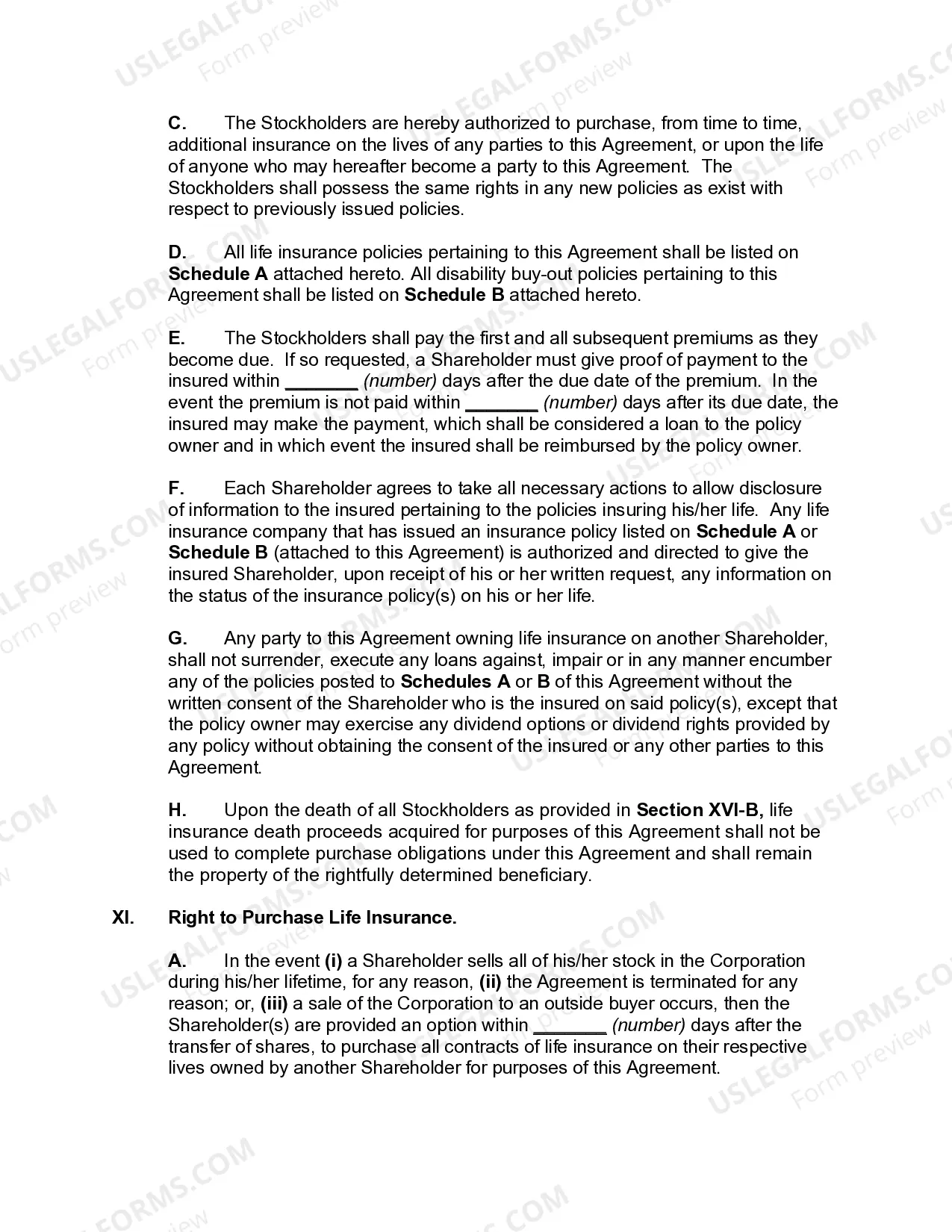 Preview Corporate Cross Purchase Agreement