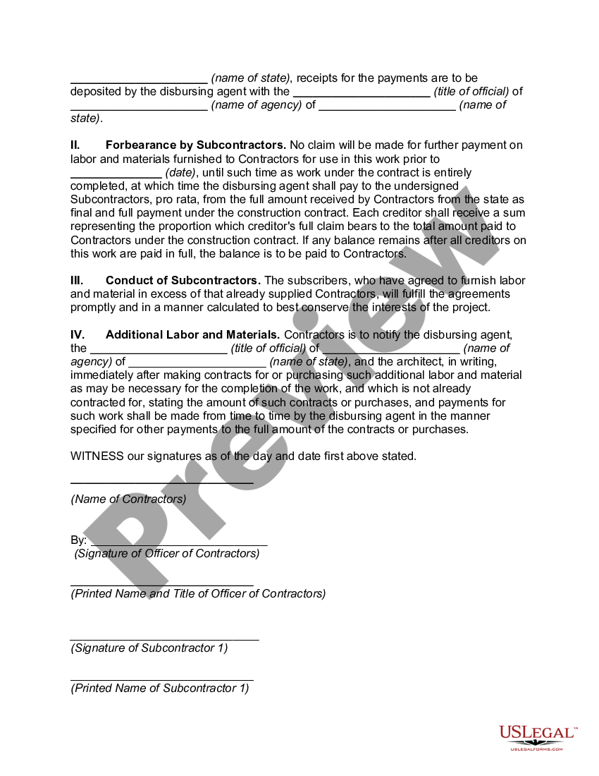 Composition with Creditors -- Agreement between Contractors-Debtor and ...