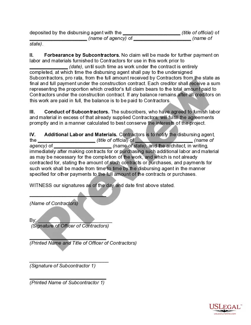 Get Composition with Creditors -- Agreement between Contractors-Debtor and Subcontractors-Creditors Preview Composition with Creditors -- Agreement between Contractors-Debtor and Subcontractors-Creditors