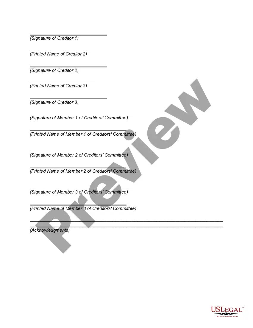 Get Composition with Creditors -- Creditors' Committee to Carry on Debtor's Business Preview Composition with Creditors -- Creditors' Committee to Carry on Debtor's Business
